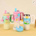 900ml Kawaii Insulated Tumbler with Handle and Straw