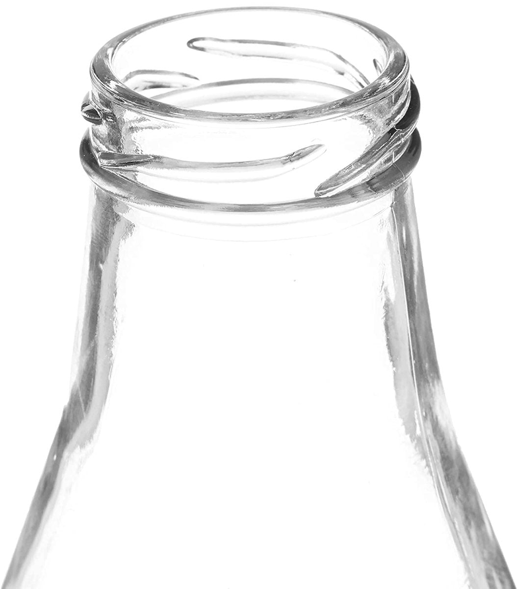 Glass Milk Bottle with Air Tight Black Lid - Techmanistan in Pakistan