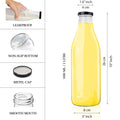 Glass Milk Bottle with Air Tight Black Lid - Techmanistan in Pakistan