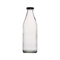 Glass Milk Bottle with Air Tight Black Lid - Techmanistan in Pakistan