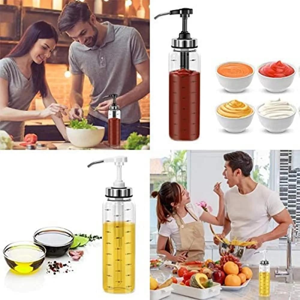 Glass Oil Pump Dispenser - Techmanistan in Pakistan