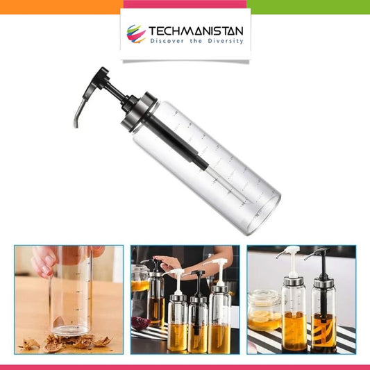 Glass Oil Pump Dispenser - Techmanistan in Pakistan