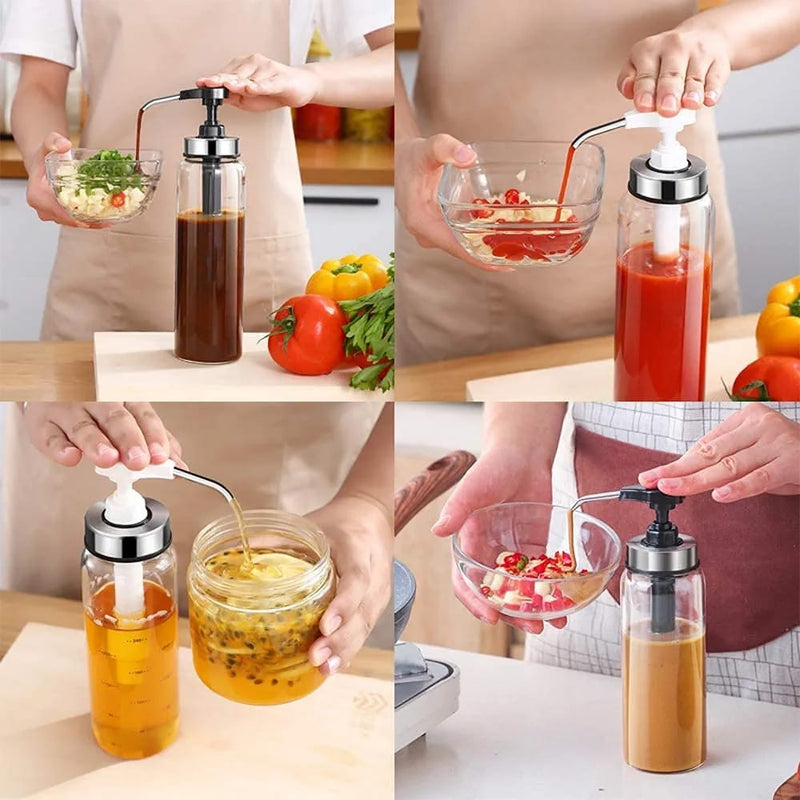Glass Oil Pump Dispenser - Techmanistan in Pakistan