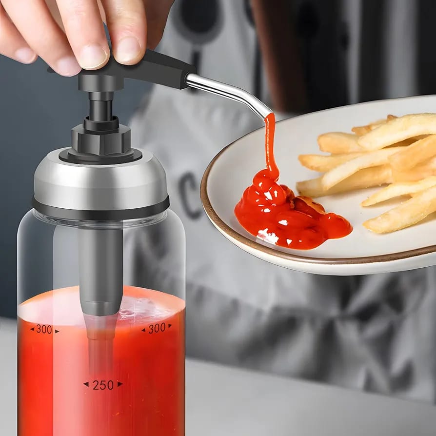 Glass Oil Pump Dispenser - Techmanistan in Pakistan