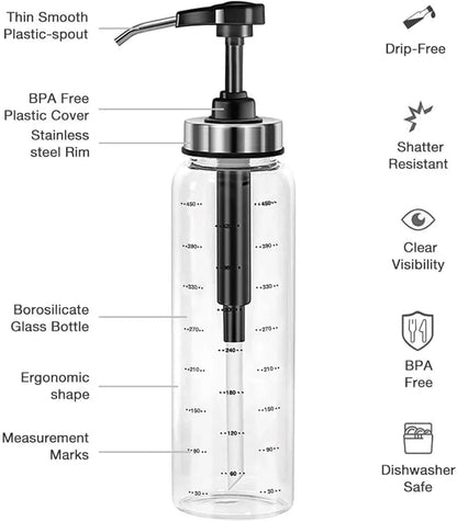 Glass Oil Pump Dispenser - Techmanistan in Pakistan