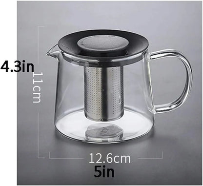 Glass Teapot with Infuser & Silicon Lid, Glass Kettle - Techmanistan in Pakistan
