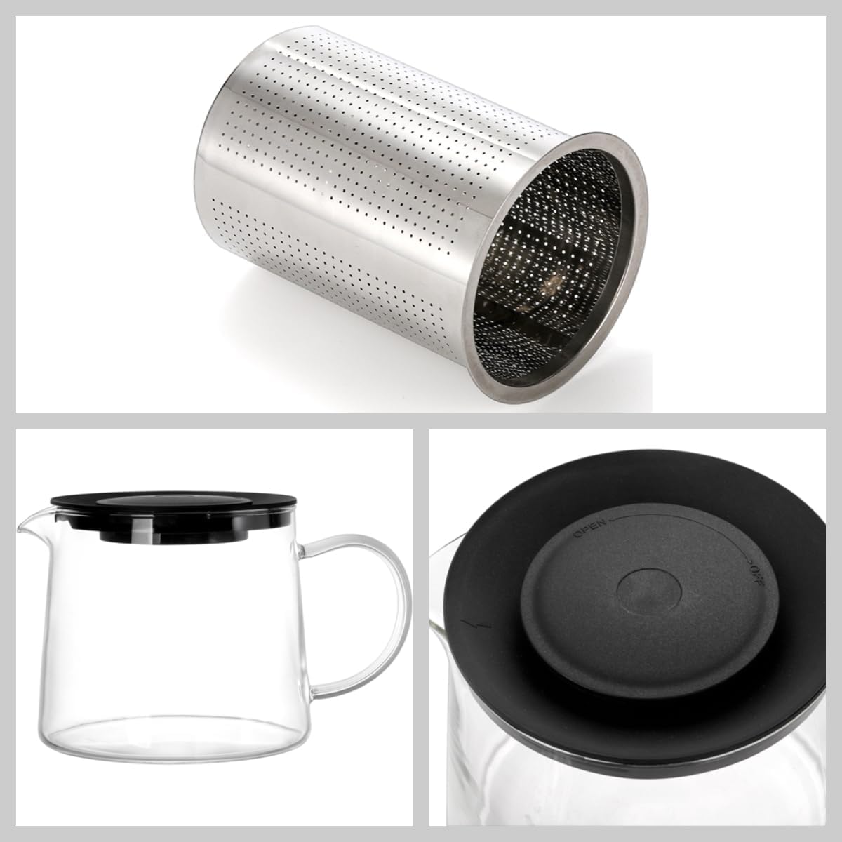 Glass Teapot with Infuser & Silicon Lid, Glass Kettle - Techmanistan in Pakistan