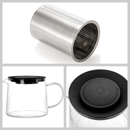 Glass Teapot with Infuser & Silicon Lid, Glass Kettle - Techmanistan in Pakistan