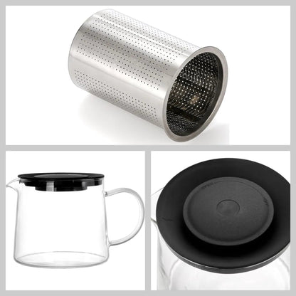 Glass Teapot with Infuser & Silicon Lid, Glass Kettle - Techmanistan in Pakistan