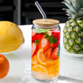 Glass Tumbler with Bamboo Lids and Glass Straw - Techmanistan in Pakistan