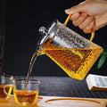 Hammered Glass Teapot with Stainless Steel Infuser - Techmanistan in Pakistan