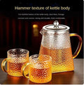 Hammered Glass Teapot with Stainless Steel Infuser - Techmanistan in Pakistan