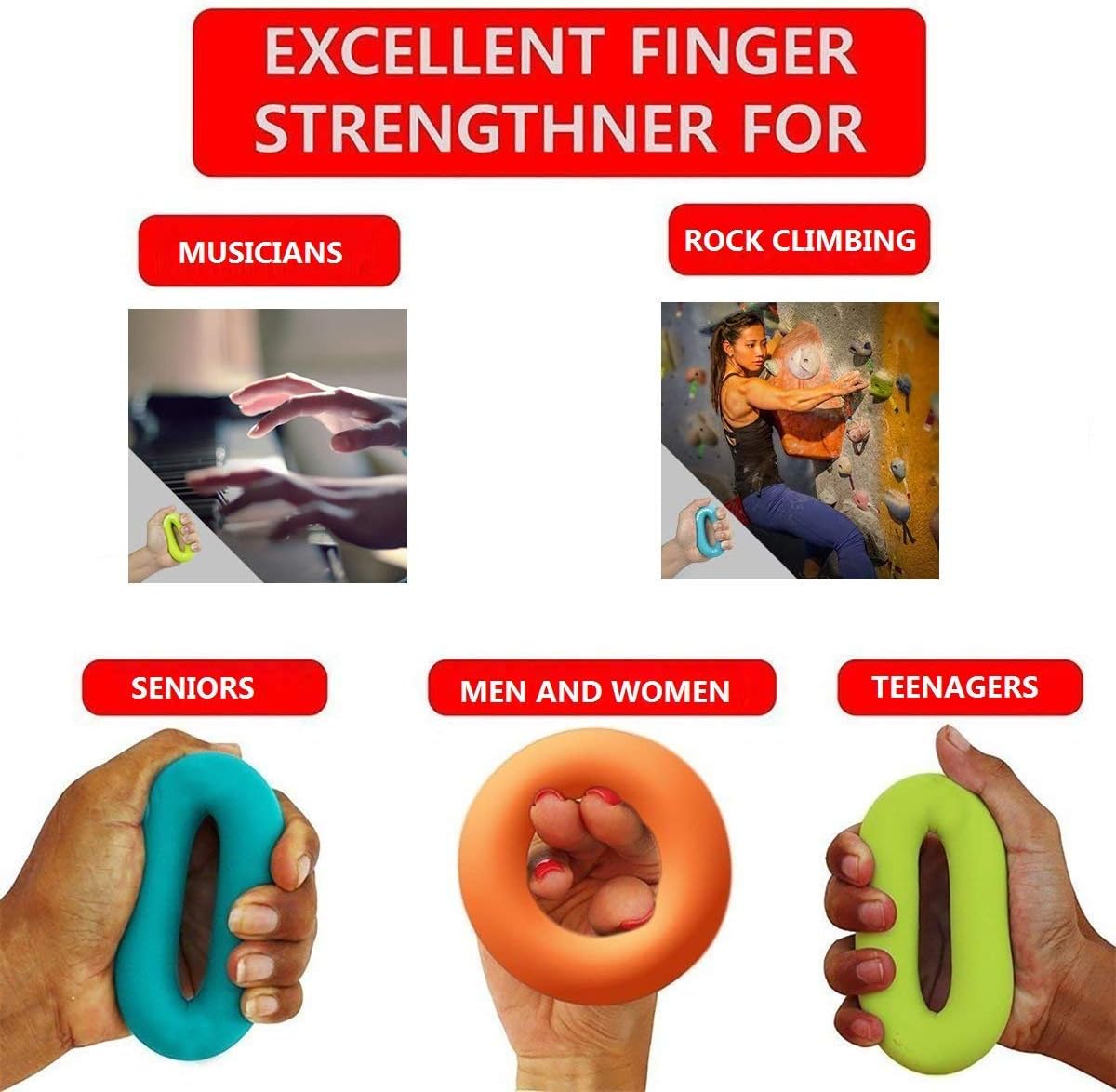 Hand Grip Strength Trainer Ring - Techmanistan in Pakistan