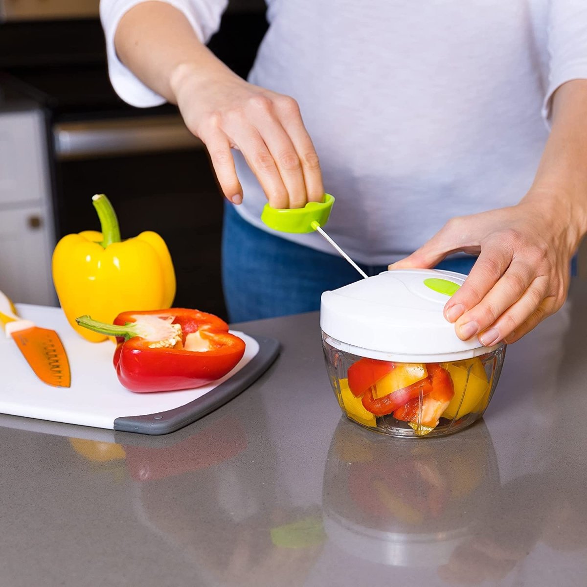 Hand Held Manual Food Chopper, - Techmanistan in Pakistan