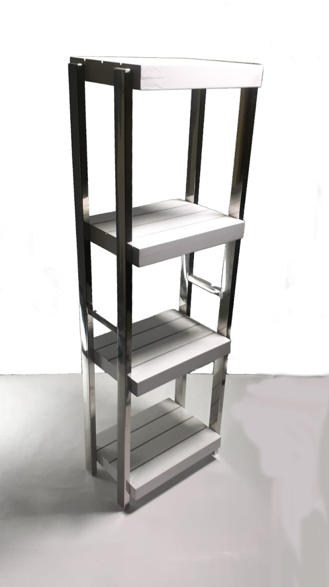 Heavy Duty Stainless Steel Rods Wooden Shelves Rack, Multipurposed Rack, Shoe Organizer, Kitchen Shelves Organizer Rack Books Shelves Rack Books Organizer, Outdoor Plant Pots Stand - Techmanistan in Pakistan