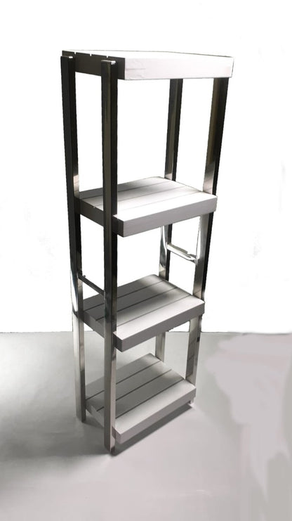 Heavy Duty Stainless Steel Rods Wooden Shelves Rack, Multipurposed Rack, Shoe Organizer, Kitchen Shelves Organizer Rack Books Shelves Rack Books Organizer, Outdoor Plant Pots Stand - Techmanistan in Pakistan