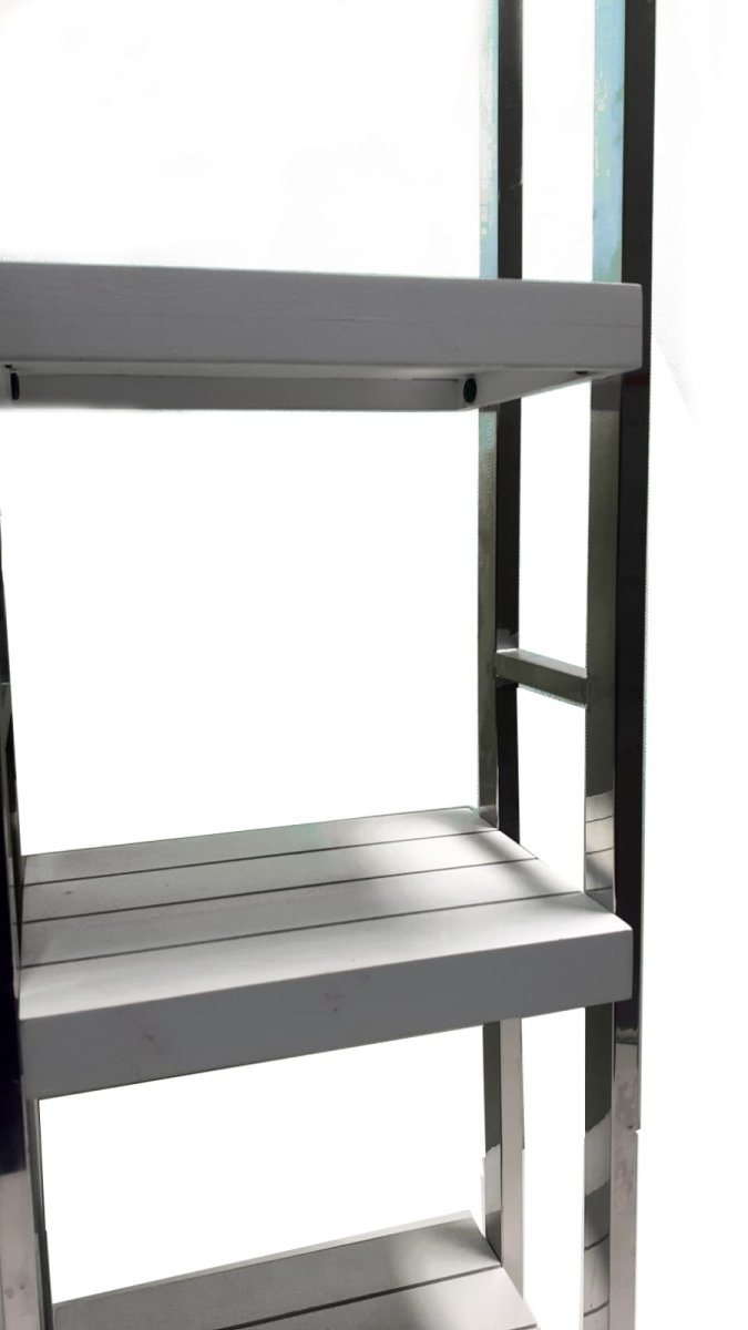 Heavy Duty Stainless Steel Rods Wooden Shelves Rack, Multipurposed Rack, Shoe Organizer, Kitchen Shelves Organizer Rack Books Shelves Rack Books Organizer, Outdoor Plant Pots Stand - Techmanistan in Pakistan