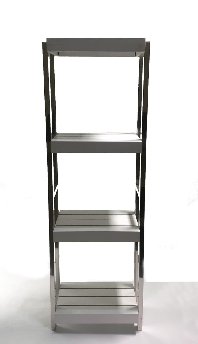 Heavy Duty Stainless Steel Rods Wooden Shelves Rack, Multipurposed Rack, Shoe Organizer, Kitchen Shelves Organizer Rack Books Shelves Rack Books Organizer, Outdoor Plant Pots Stand - Techmanistan in Pakistan