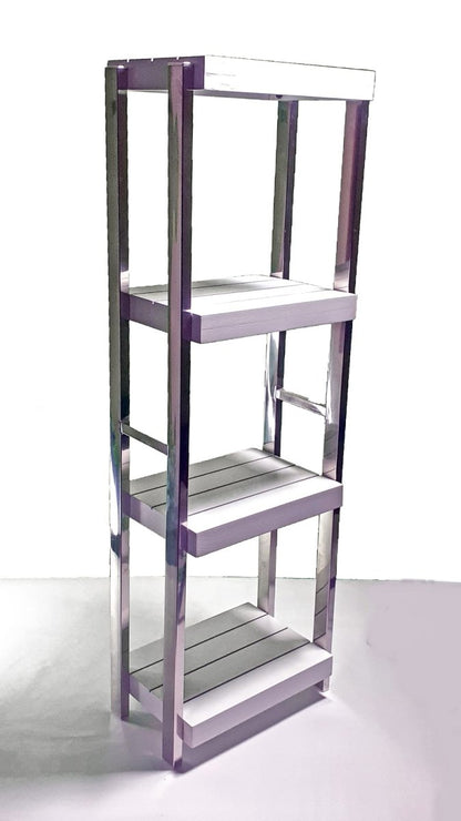 Heavy Duty Stainless Steel Rods Wooden Shelves Rack, Multipurposed Rack, Shoe Organizer, Kitchen Shelves Organizer Rack Books Shelves Rack Books Organizer, Outdoor Plant Pots Stand - Techmanistan in Pakistan