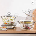 6pcs High Quality American Style Ceramic Enamel Pot With Lids Techmanistan