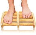 Natural Wooden Foot Roller Massager | Manual Reflexology Therapy Tool