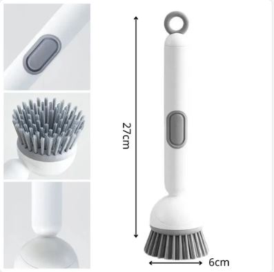 Rotating Long Handle Soap Dispensing Kitchen Brush