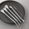 7 Piece Set - Reusable Stainless Steel Drinking Straws with Filter Spoon