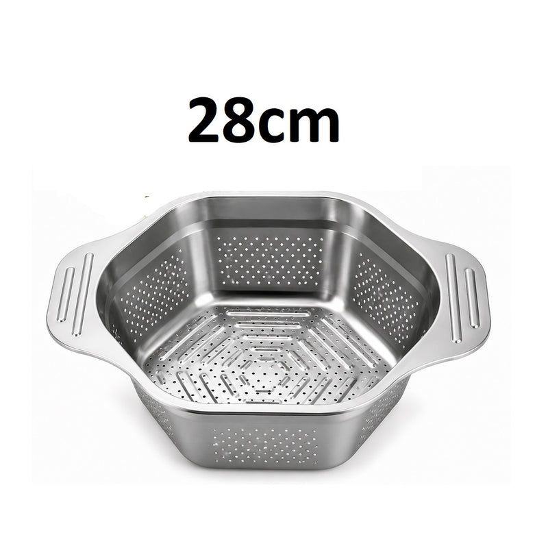 Hexagon Shape Stainless Steel Colander Strainer