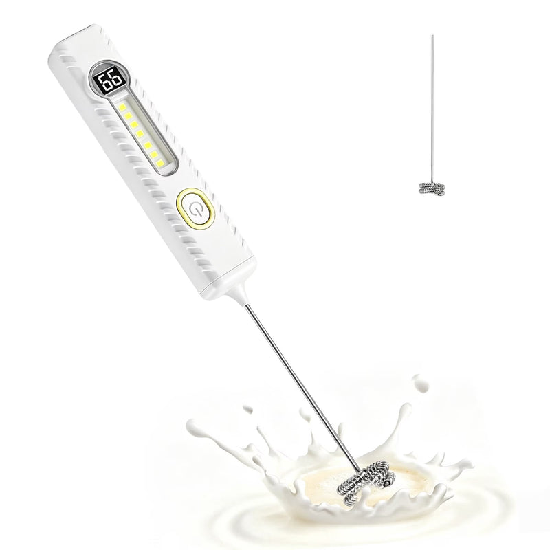 Digital Display Milk Frother with Built it Light