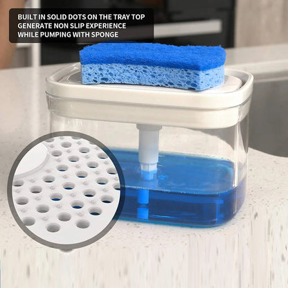 2in1 - Soap Pump Dispenser & Sponge Holder Techmanistan