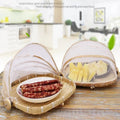 Set of 3 - Food Basket With Mesh Net Cover, Tent Food Serving Basket Techmanistan