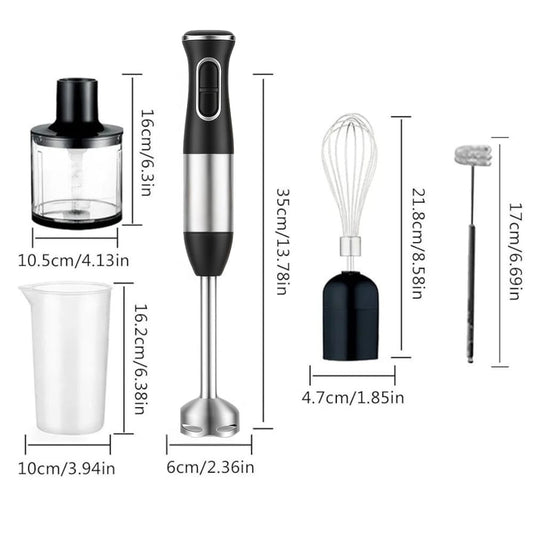 1000W Stick Blender with Mixing Beaker, Chopper, Egg Whisk, Milk/Smoothie Techmanistan