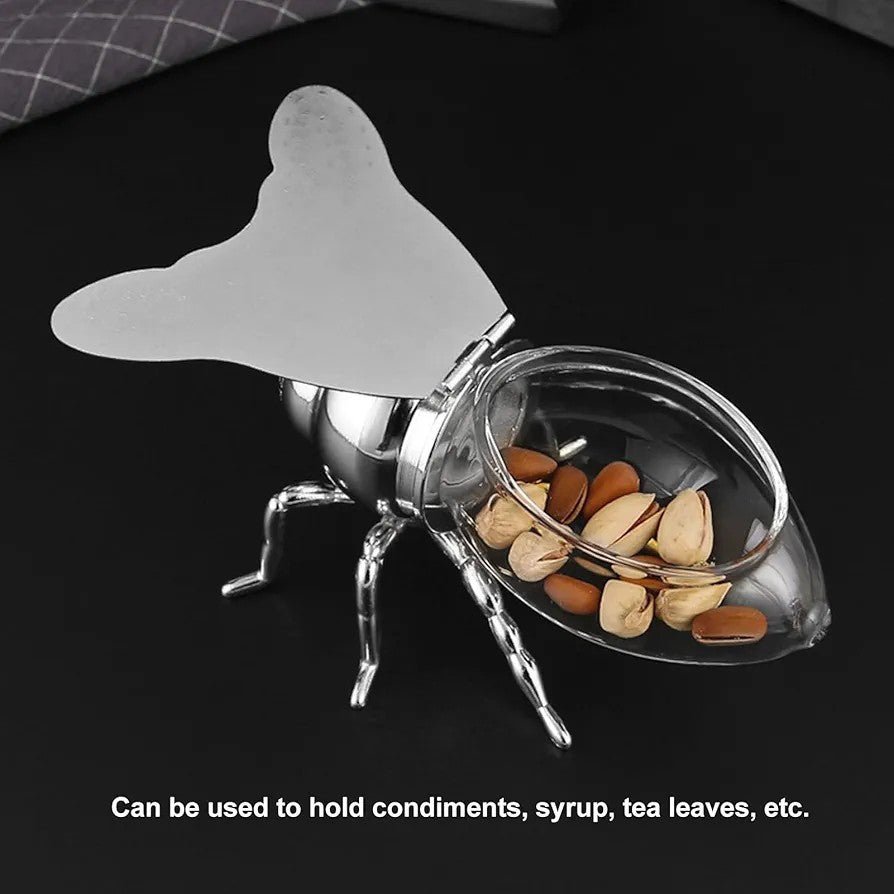 Honey Bee Shape Glass Honey Pot - Techmanistan in Pakistan
