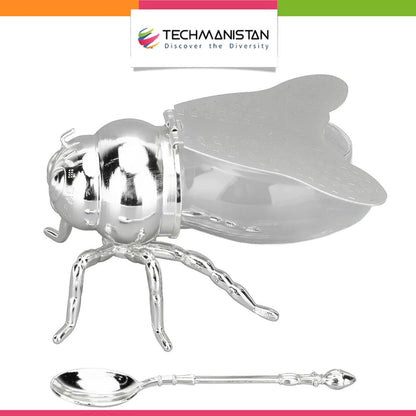 Honey Bee Shape Glass Honey Pot - Techmanistan in Pakistan