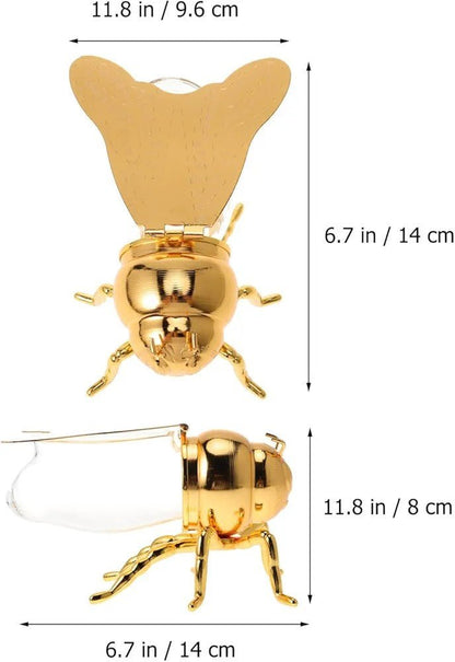 Honey Bee Shape Glass Honey Pot - Techmanistan in Pakistan