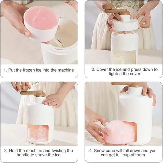 Manual Ice Crusher Machine – Ice Snow Maker & Shaved Ice Machine for Home Use