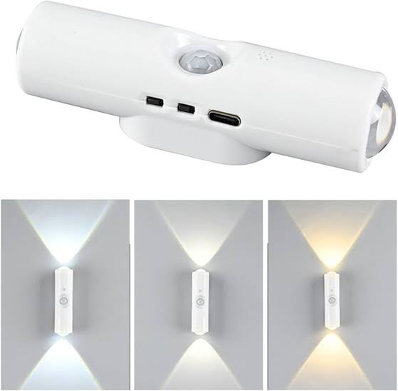 Double Headed USB Rechargeable Motion Sensor Night Light