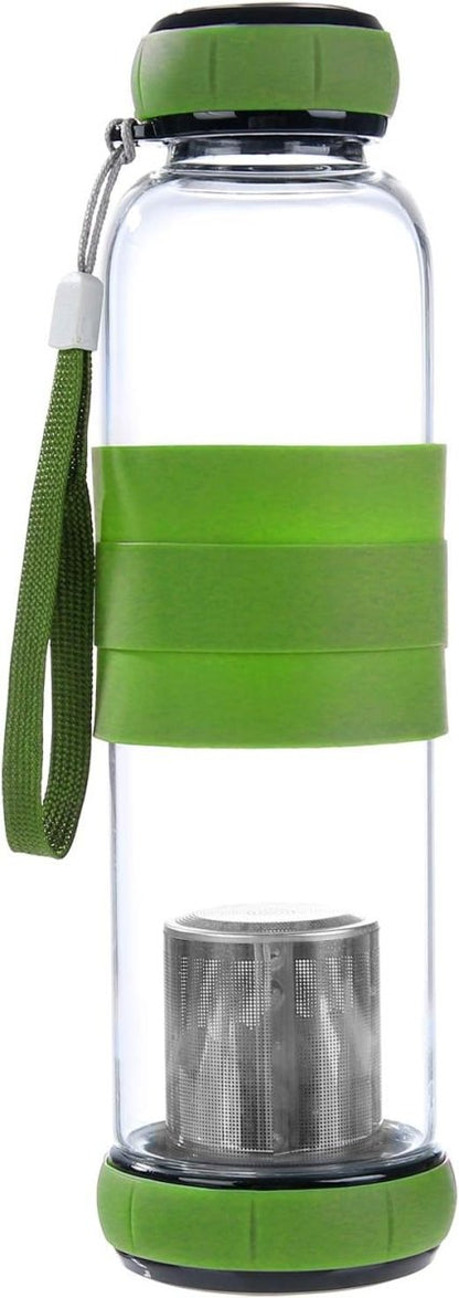 Infuser Water Bottle with Silicone Sleeve Grip - Techmanistan in Pakistan