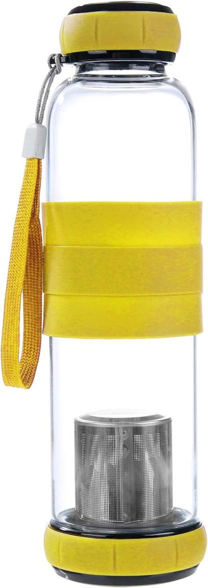 Infuser Water Bottle with Silicone Sleeve Grip - Techmanistan in Pakistan