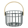 Iron Wire Egg Basket with Wooden Handle - Techmanistan in Pakistan
