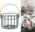 Iron Wire Egg Basket with Wooden Handle - Techmanistan in Pakistan