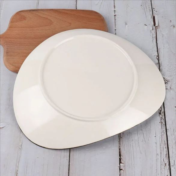 Irregular Ceramic Lunch Serving Plate - Techmanistan in Pakistan