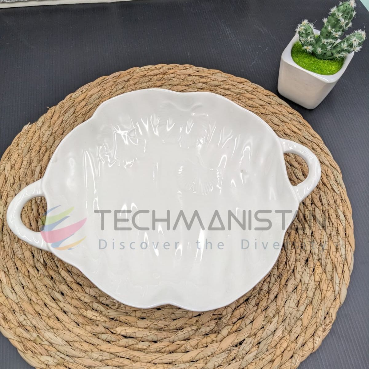 Irregular Lasagna Ceramic Tray - Techmanistan in Pakistan