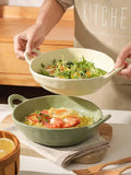 Irregular Shape Ceramic Bowl With Handles - Techmanistan in Pakistan