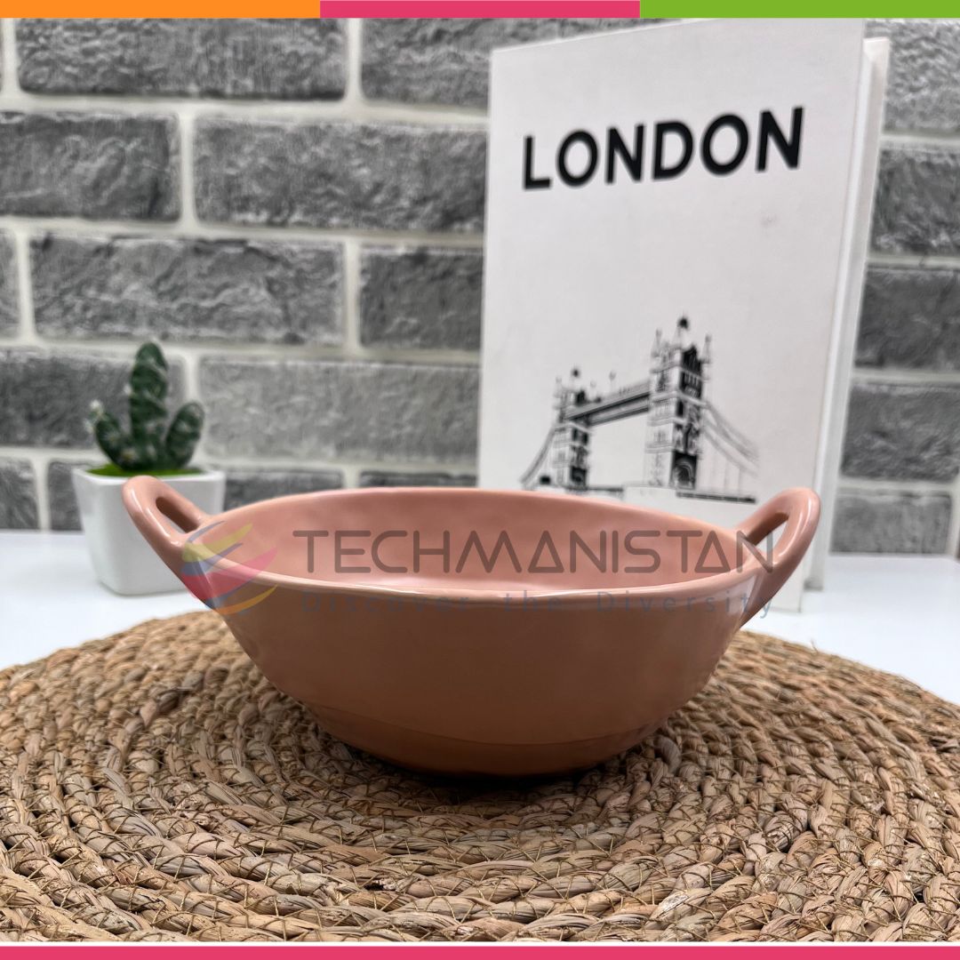 Irregular Shape Ceramic Bowl With Handles - Techmanistan in Pakistan