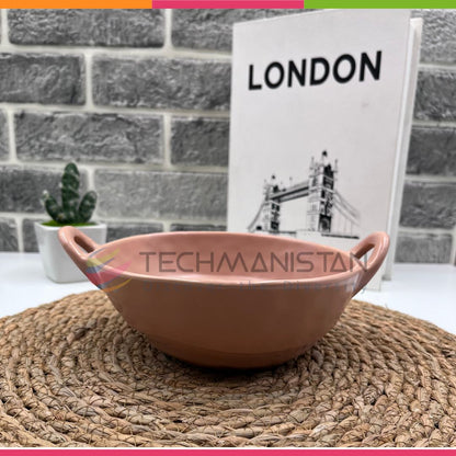Irregular Shape Ceramic Bowl With Handles - Techmanistan in Pakistan
