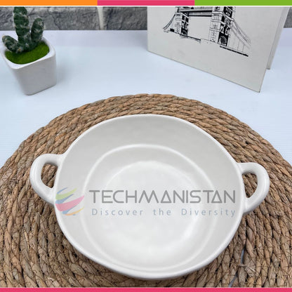 Irregular Shape Ceramic Bowl With Handles - Techmanistan in Pakistan