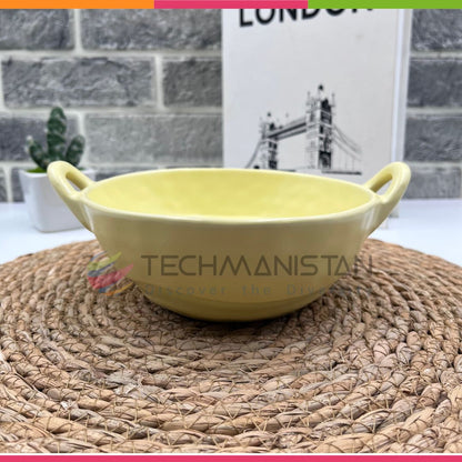 Irregular Shape Ceramic Bowl With Handles - Techmanistan in Pakistan