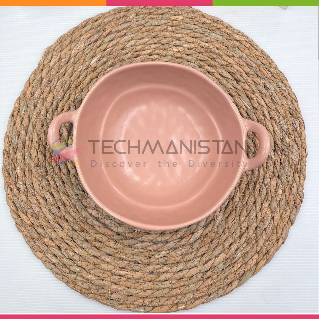 Irregular Shape Ceramic Bowl With Handles - Techmanistan in Pakistan