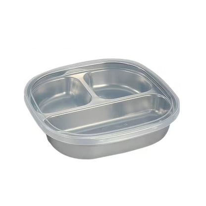 3 Compartment Lunch Box + 2 Condiment Cups